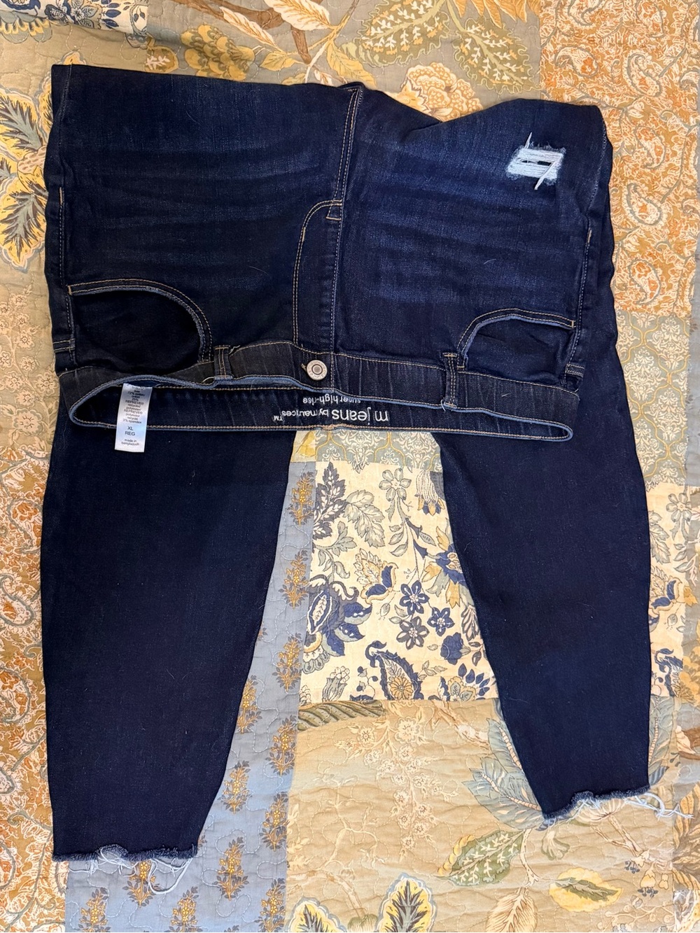 Maurices m jeans Dark Blue Hidden Distressed Jeggings - Picture 3 of 4